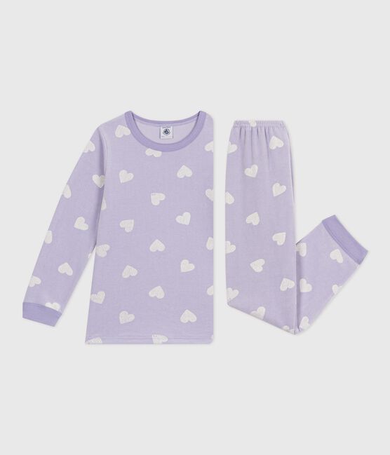 Kinder-Pyjama aus Nicki mit Herzmotiv weiss SQUAW/ MARSHMALLOW