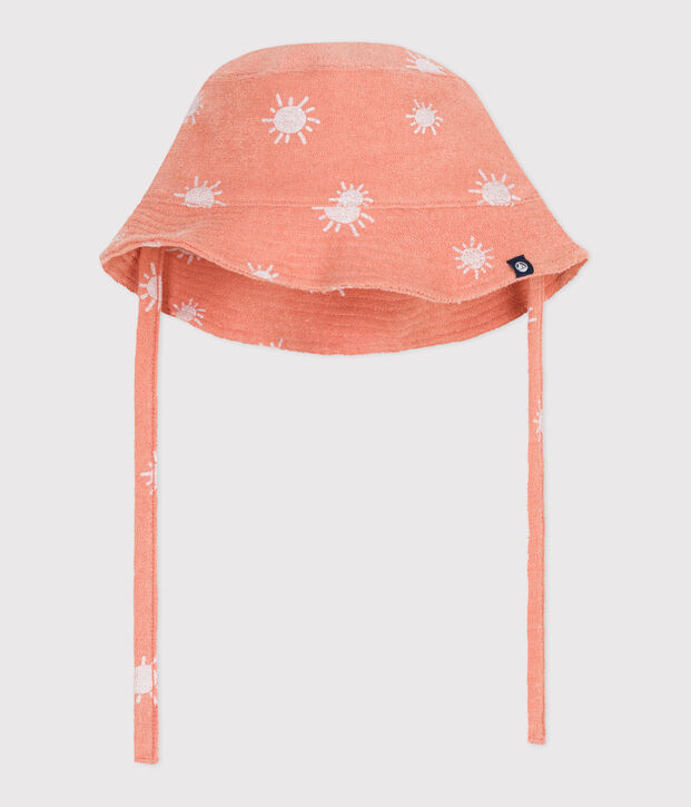 TERRY BOB MIT BABY-SONNENDRUCK orange/weiss