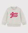 Baby-Sweatshirt aus Molton grau BELUGA CHINE
