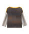 Kinder-Streifenshirt Jungen schwarz CITY/braun COCOA
