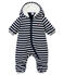 Gestreifter Baby-Fliegeroverall aus Mikrofaser für Jungen blau SMOKING/weiss MARSHMALLOW