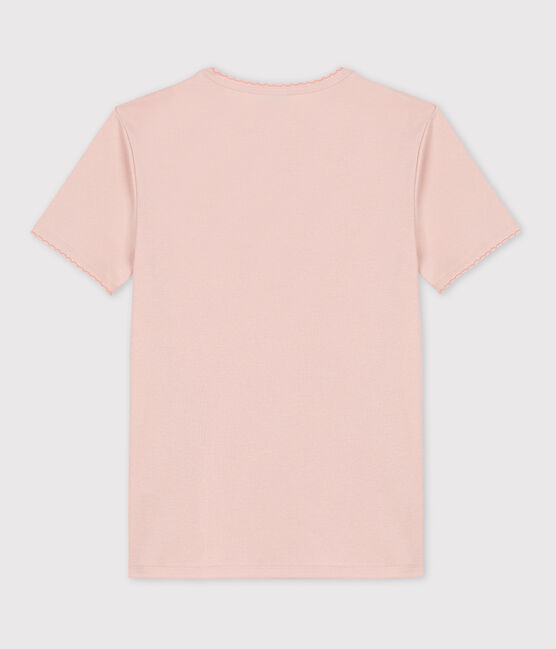 Damen-T-Shirt L’ICONIQUE aus Baumwolle mit Mäusezähnchen rosa SALINE
