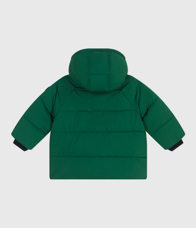 Baby-Winterjacke aus einfarbigem Polyester gr&uuml;n