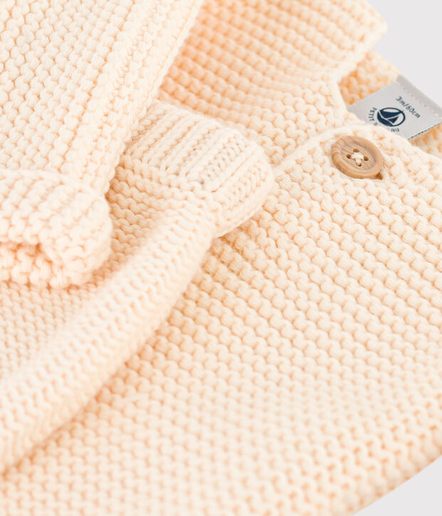 Zweiteiliges Baby-Set aus Baumwolle naturfarben