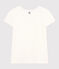 T-Shirt Le Droit aus Leinen mit Rundhalsausschnitt, Damen weiss ECUME