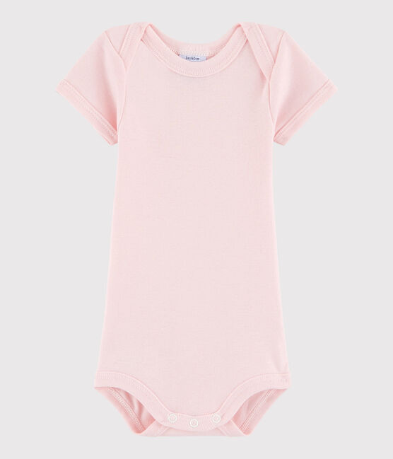 Kurzärmeliger Baby-Body Mädchen rosa MINOIS