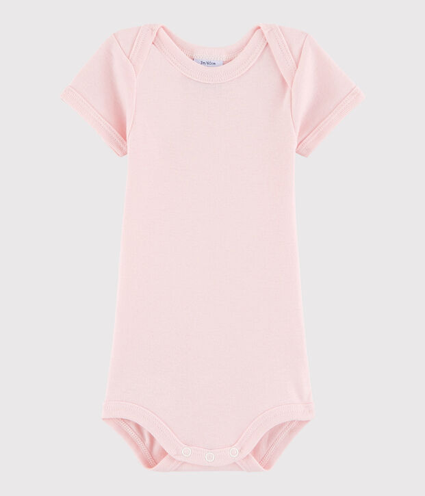 Kurz&auml;rmeliger Baby-Body M&auml;dchen rosa