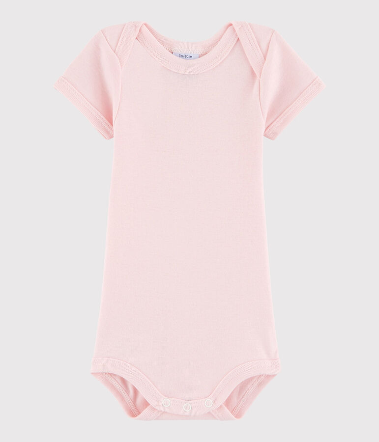 Kurz&auml;rmeliger Baby-Body M&auml;dchen rosa