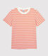 Baumwoll-T-Shirt mit Marinestreifen Damen