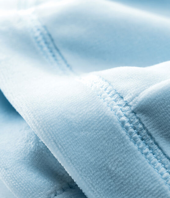 Baby-mütze für neugeborene unisex aus samt blau FRAICHEUR