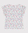 Kurzärmeliges Kinder T-Shirt aus Baumwolle mit Blumenmuster weiss MARSHMALLOW/weiss MULTICO