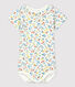 Baby-Body aus Baumwolle mit Blumenmuster und Rüschenkragen