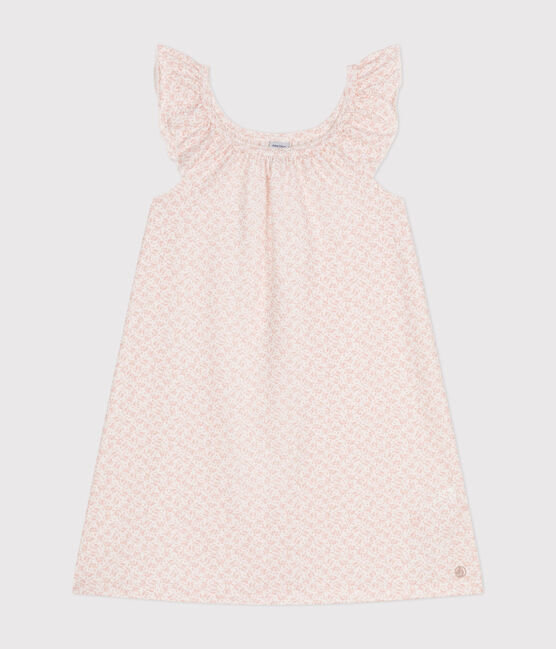 Kinder-Nachthemd aus Baumwolle mit Blumenmuster MARSHMALLOW/ PANTY