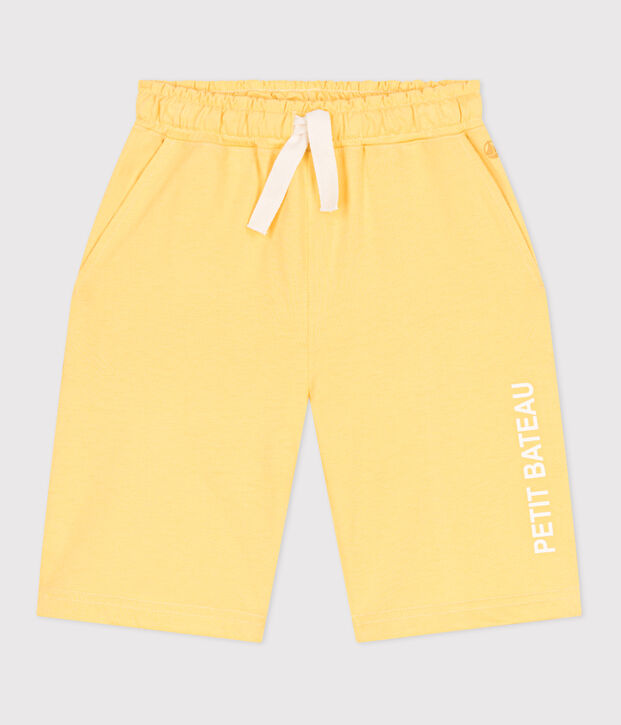 Kinder-Bermudashorts aus Baumwolle gelb
