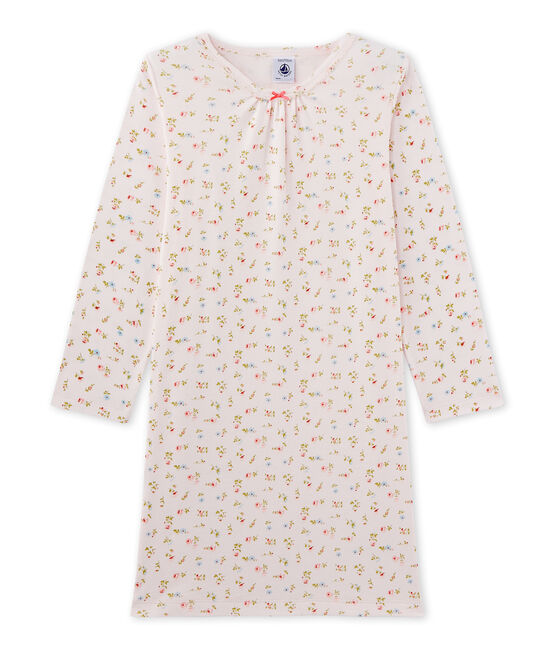 Chemise de nuit fille à imprimé petites fleurs rosa VIENNE/weiss MULTICO