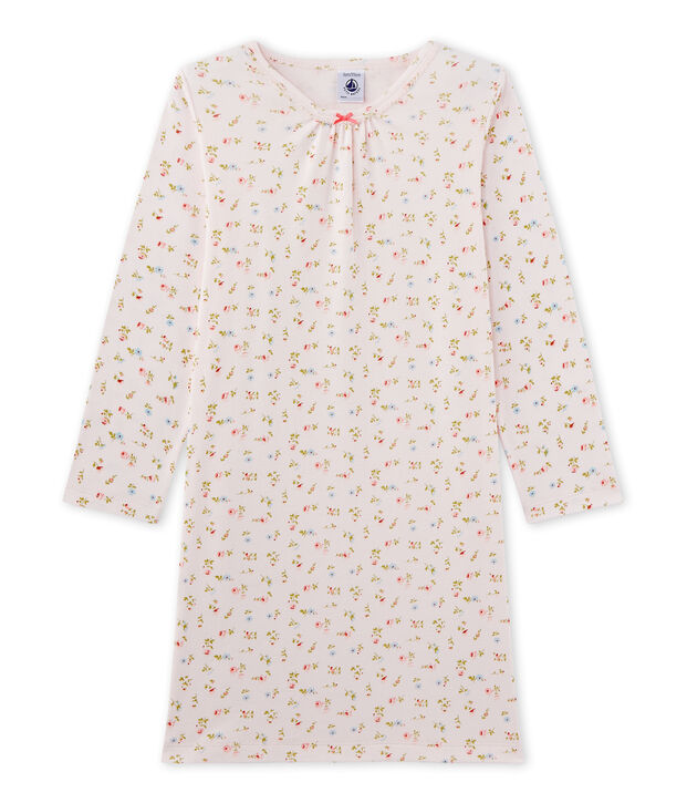 Chemise de nuit fille &agrave; imprim&eacute; petites fleurs rosa/vielfarbig