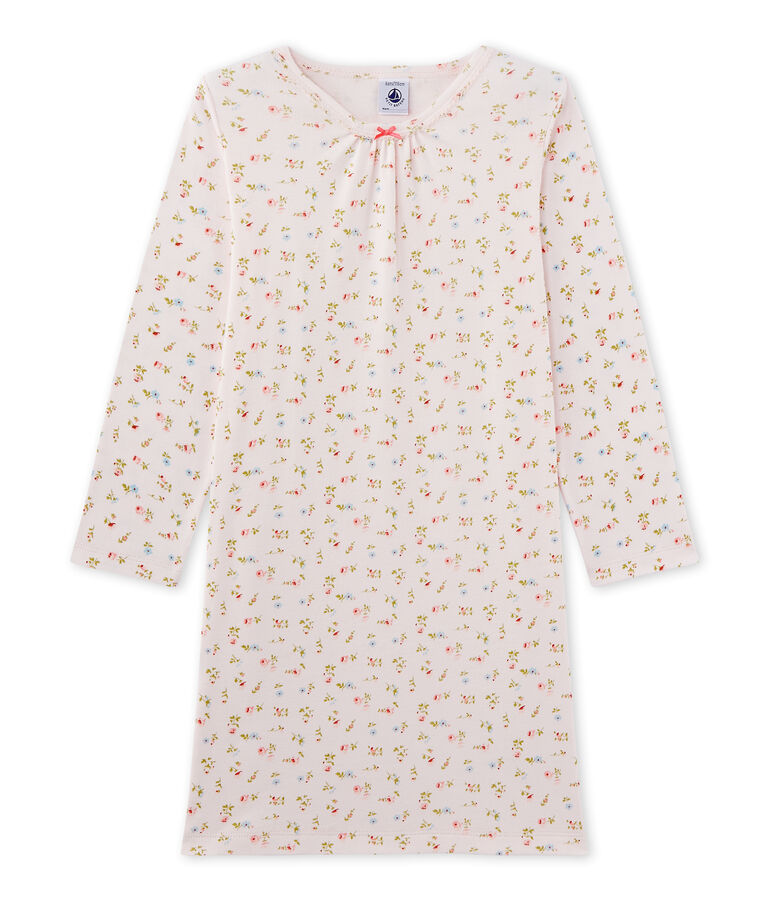 Chemise de nuit fille &agrave; imprim&eacute; petites fleurs rosa/vielfarbig