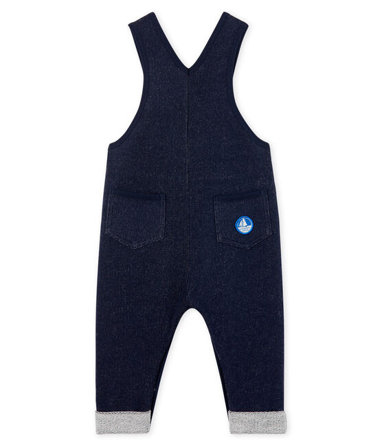 Lange Baby-Latzhose aus Molton für Jungen blau SMOKING