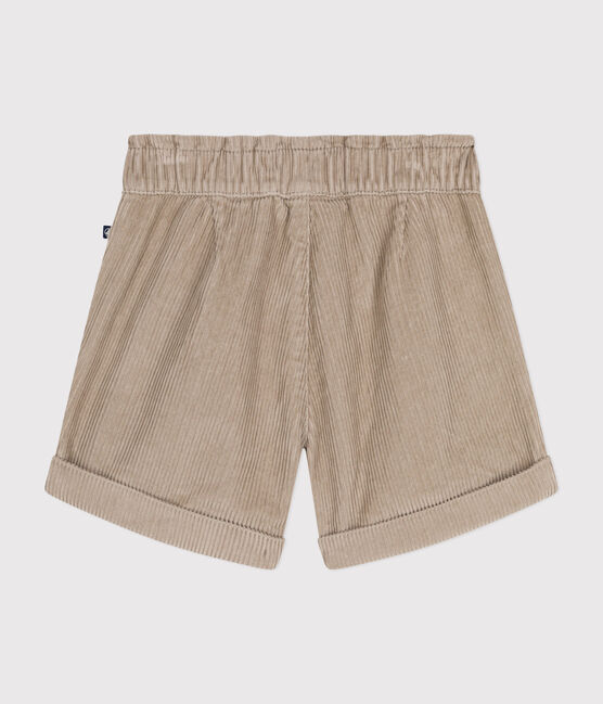 Kinder-Shorts aus Fein-Cord für Mädchen HUITRE