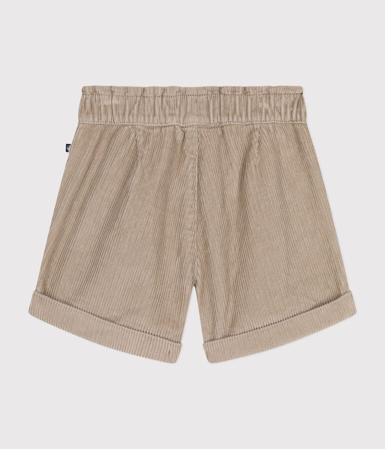 Kinder-Shorts aus Fein-Cord f&uuml;r M&auml;dchen beige