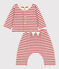 Zweiteiliges Baby-Set aus Frottee weiss AVALANCHE/ STOP