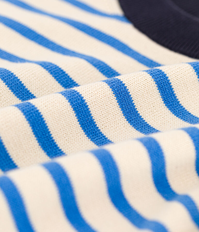 Pullover aus Baumwolle mit Streifen f&uuml;r Damen blau/naturfarben/blau