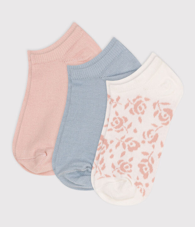 3er-Set Kindersocken aus Baumwolle mit Blumenmotiv vielfarbig