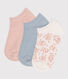 3er-Set Kindersocken aus Baumwolle mit Blumenmotiv