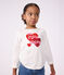 Lang&auml;rmeliges Kinder-T-Shirt mit Herzmotiv weiss