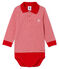 Baby-Polo-Body für Jungen, mit Milleraies-Streifenmuster. rot TERKUIT/weiss MARSHMALLOW