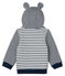Baby-Kapuzensweatshirt für Jungen mit Streifen und Sherpafutter weiss MARSHMALLOW/blau SMOKING CN