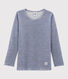 Langärmeliges T-Shirt mit Ringelmuster aus Wolle und Baumwolle für Kinder