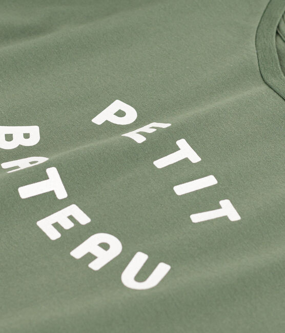 Damen-T-Shirt Le Boxy aus Baumwolle grün CROCO