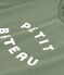 Damen-T-Shirt Le Boxy aus Baumwolle grün CROCO