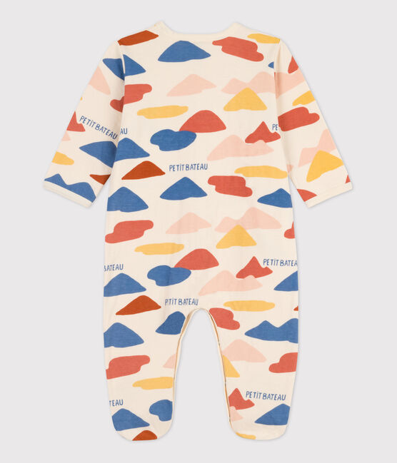 Baby-Strampler aus Doppeljersey weiss AVALANCHE/ MULTICO
