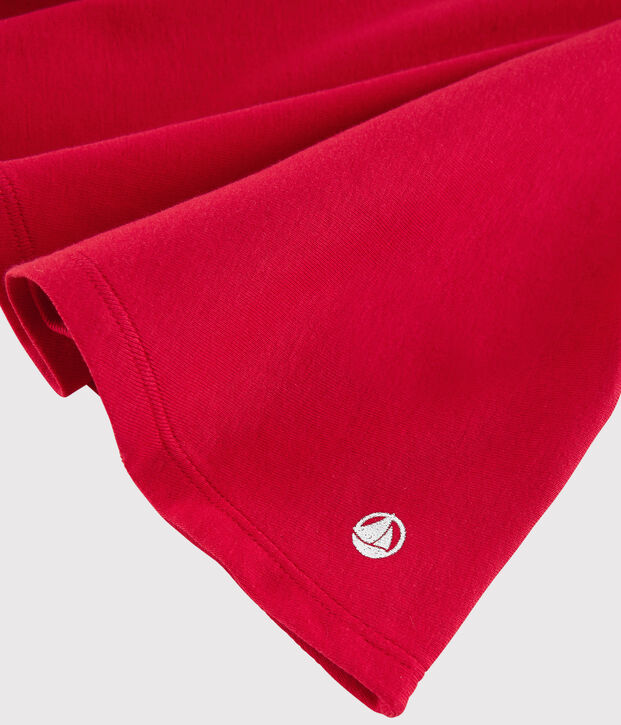 Kinderrock aus Strickgewebe f&uuml;r M&auml;dchen rot