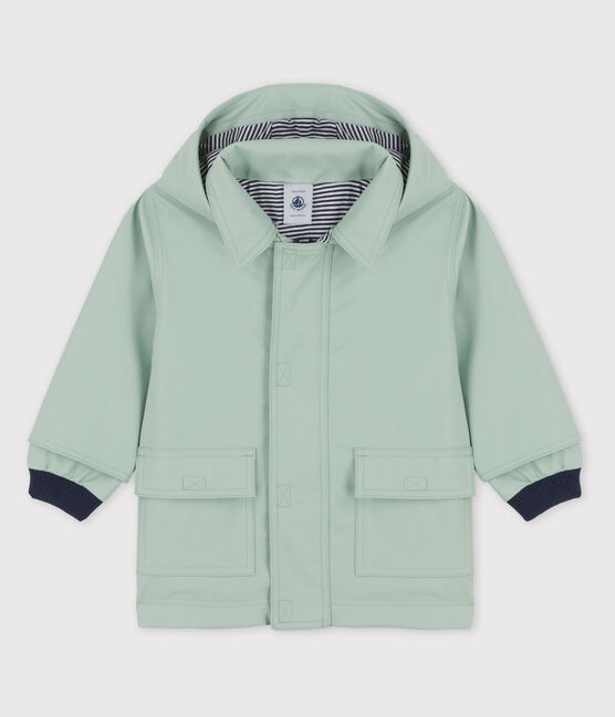 KLASSISCHE BABY-REGENJACKE AUS RECYCELTEM MATERIAL grün HERBIER