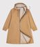 Lange Damen-Regenjacke zweifarbig LATTE