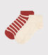 2er-Set gestreifte Kinder-Kurzsocken