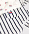 Baby-Set Latzhose und Body aus Baumwolle weiss MARSHMALLOW/blau SMOKING