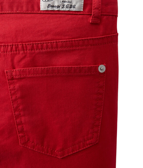 Farbige Jungen-Jeans rot TERKUIT