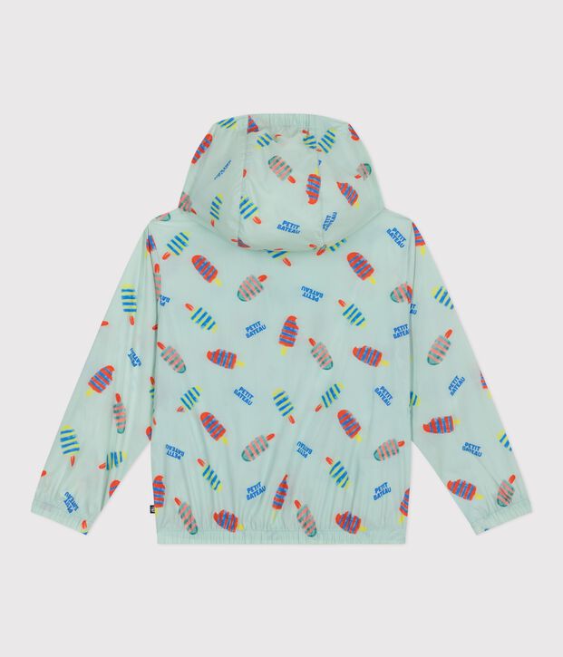 ULTRALEICHTE KINDER-WINDJACKE blau/vielfarbig