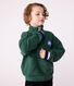 Kinder-Sweatshirt mit Reiverschluss-Kragen aus einfarbiger Baumwolle