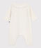 Baby-Overall mit Strickkragen und "P'tit Cœur"-Stickerei weiss MARSHMALLOW