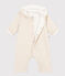 Langer wattierter Baby-Overall aus Baumwolle mit Kapuze beige MONTELIMAR CHINE