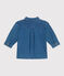 Baby-Hemd aus einfarbigem Jeansstoff blau DENIM CLAIR