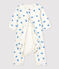 Fußloser Baby-Bodyjama aus Bio-Baumwolle weiss MARSHMALLOW/blau BRASIER
