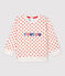 Baby-Sweatshirt aus Molton. weiss MARSHMALLOW/ CAROTTE