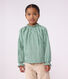 Lang&auml;rmelige Kinder-Bluse aus Baumwolle mit Kragen und Muster