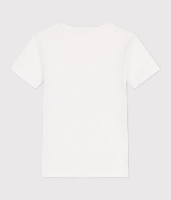 Kurzärmeliges T-Shirt aus Baumwolle für Kinder  weiss ECUME/weiss MULTICO